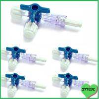 ZTTEBE 5Pcs โปร่งใสโปร่งใส Luer stopcocks 3ทาง แพคเกจบุคคลที่ปราศจากเชื้อ ทนทานต่อการใช้งาน วาล์วห้องปฏิบัติการใช้แล้วทิ้ง สำหรับโครงการโรงเรียน