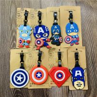 Disney Marvel Captain America Anime Luggage Tags Cartoon Suitcase Tag Travel Accessories Bag Holder Label Birthday Gift Luggage Tags
