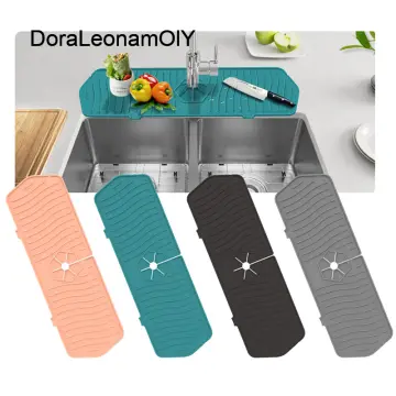 Kitchen Faucet Absorbent Mat, Dish Drying Mat Behind Faucet, Sink Splash  Guard Pad, Faucet Drip Catcher for Countertop, Bathroom, Farmhouse 