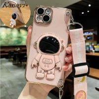 Kanavi เคสมือจับสำหรับโทรศัพท์มือถือยางนิ่มแฟชั่นนักบินอวกาศ,สำหรับ Samsung กาแล็คซี่ S20 S20บวก S20 S20 FE S21พิเศษ S21 S21 FE บวก S21 S22 S22พิเศษบวก S22เคลือบหรูหราเป็นพิเศษเคสโทรศัพท์ TPU ที่มีเชือกยาว