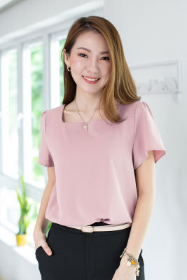 Narinari  :NT2366 Classic Square Neck Blouse