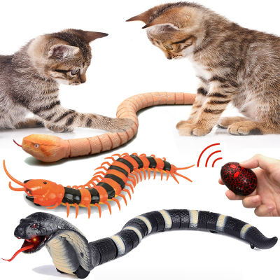 ใหม่ RC รีโมทคอนลงูของเล่นสำหรับแมวลูกแมวรูปไข่ Controller Rattlesnake Interactive Snake Cat Teaser เล่นของเล่นเกมสัตว์เลี้ยงเด็ก