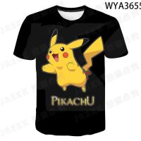 Pokemon Pikachu  Kids T shirt 3D Anime cartoon  boys Children T-Shirts girl Summer Short Sleeve  Casual Streetwear Clothes top tees