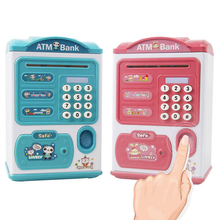 จัดส่ง1-2วัน-coin-bank-saver-ตู้เอทีเอ็มใหม่ที่มีลายนิ้วมือ-money-bank-tabung-simpanan-duit-ตู้เอทีเอ็มรหัสผ่านตู้เซฟ-tabung-music