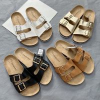 British source single high street hard goods [P family Wannian classic] soft surface Birkenstock couple sandals large size cork slippers 【QYUE】