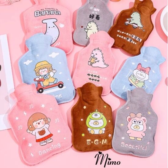 Túi chườm sưởi ấm chườm bụng nhung nỉ mịn phong cách hoạt hình đáng yêu - ảnh sản phẩm 3