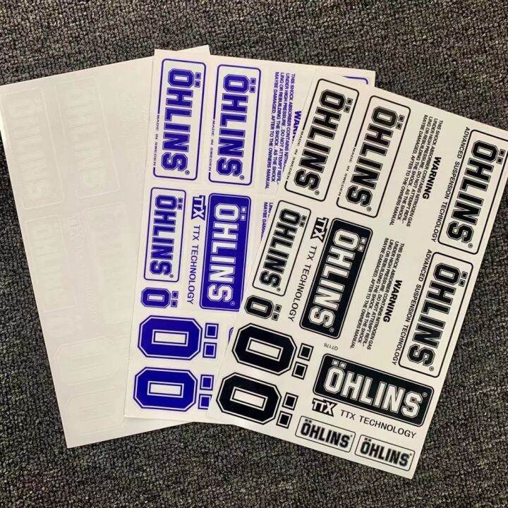 ohlins shock absorber sticker for motorcycle decals vinyl waterproof ...