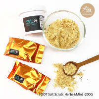 Aroma&amp;More  Foot Salt Scrub-เกลือสปาแช่ ขัดเท้า -กลิ่นสมุนไพรไทย+เปปเปอร์มิ้น ขนาด  200/1000g