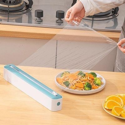 Food Plastic Cling Wrap Dispensers Foil Holder With Cutter Kitchen Storage Accessories Utensils Aluminum Foil and Film Dispenser