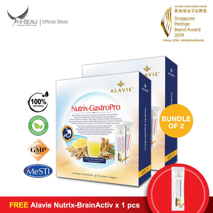 2 boxes ALAVIE NutrixGastroPro 15s *Gastric Care, Indigestion