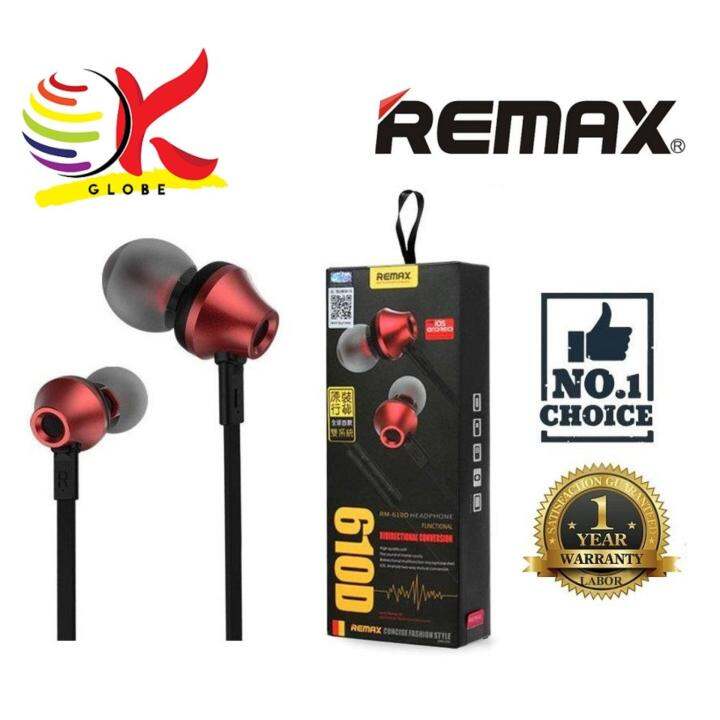 [ORIGINAL] GENUINE REMAX RM610D 3.5MM WIRED MUSIC STEREO EARPHONE