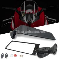 ¤☾❉ For DUCATI PANIGALE V2 V4 V4S 899 959 Wide field of view Motorcycle Rearview Mirrors Wind Wing Adjustable Rotating Side Mirrors