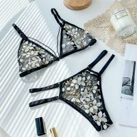 【cw】 Sets Seamless Backless Bralette Ultrathin  amp; Brief Female Dropshipping