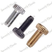 WK-6 Pcs Tremolo Bridge Fine Tuning Screws For Electric Guitar / Thread diameter 5MM / Chrome - Black - Gold