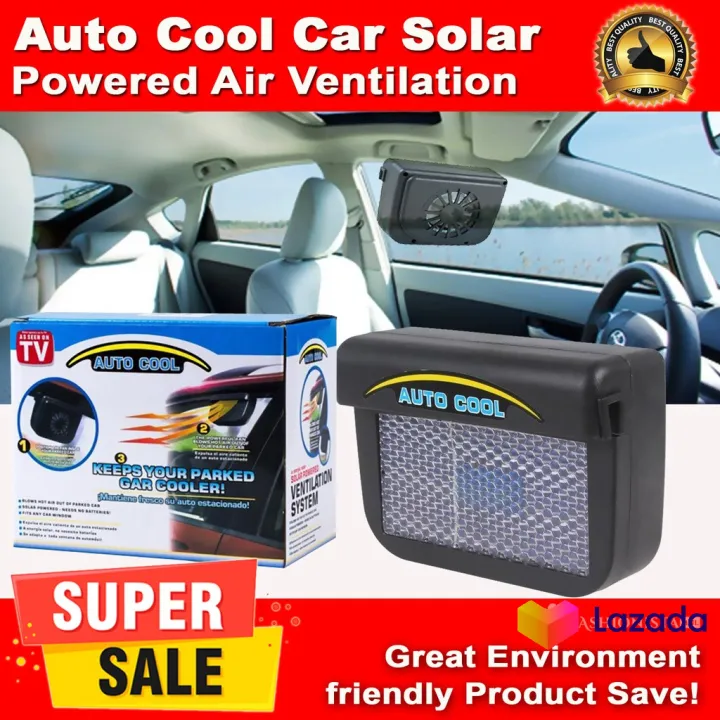 NEWKABS"Auto Cool Car auto Air Cooler Solar Powered Fan Ventilation" Lazada PH