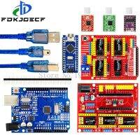 CNC Shield V3 V4 เครื่องแกะสลักเครื่องพิมพ์ 3D + A4988 DRV8825 บอร์ดขยายไดรเวอร์สําหรับ Arduino + NANO 3.0 UNO R3 พร้อมสาย USB