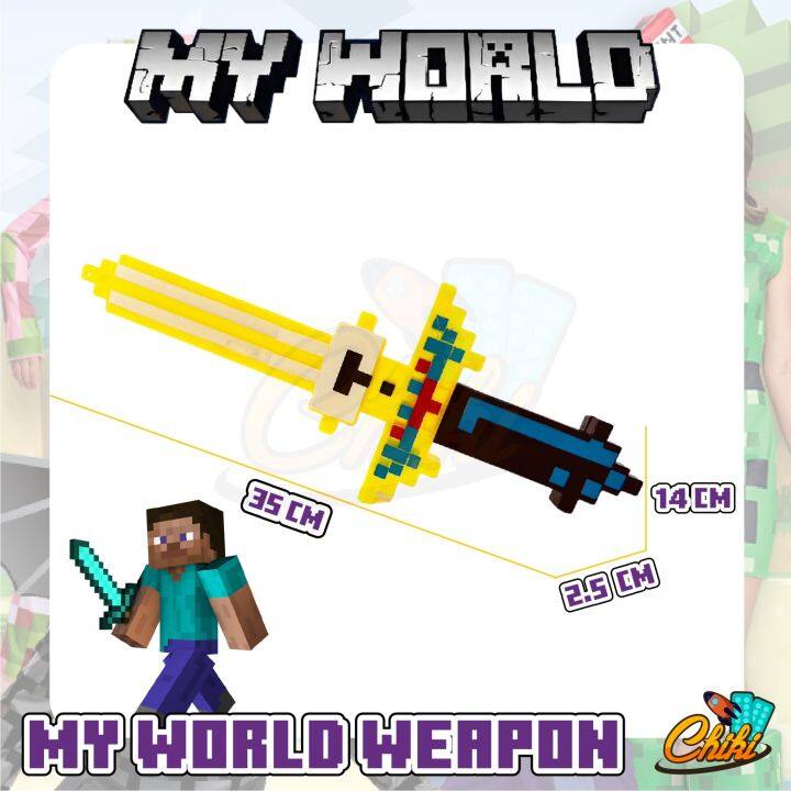 ดาบ-อาวุธ-ดาบมายเวิลด์-my-world-weapon-มีเสียง-มีไฟ