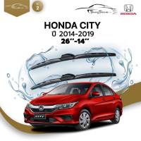 ก้านปัดน้ำฝนรถยนต์ ใบปัดน้ำฝน HONDA  CITY ปี 2014-2019 ขนาด 26 นิ้ว , 14 นิ้ว 	(รุ่น 2 หัวล็อค U-HOOK)