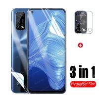 3 in 1 Hydrogel Film On For Oppo Realme 7 5G Screen Protector For Realme V5 5G X7 7 Pro Camera Lens Protective Film Not Glass