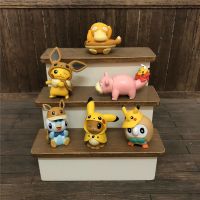 6Pcs/Set Pokemon Monster Anime Figure Capsule Toy Egg Dolls Pikachu Piplup Psyduck Slowbro Owl Eevee Cute Model Children Gift