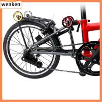 WENKEN 60mm ชิ้นส่วนสำหรับขี่จักรยาน แร็คจักรยานด้านหลัง ล้อแบนราบ สำหรับ Brompton แบริ่งผลักดันล้อ ล้อจักรยานพับได้ง่าย น้ำหนักเบาปิดผนึก