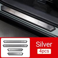 Silver Stainless Door Sill Scuff Plate Cover Trim Fit For Toyota RAV4 RAV 4 2019 2020 2021 2022 2023 XA50 Accessories Car-Styling 4PCS