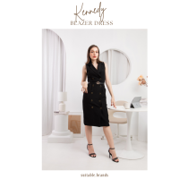 Kennedy Blazer Dress - เดรสทรงสูทแขนกุด+เข็มขัดโอริงคู่ SUITABLE​