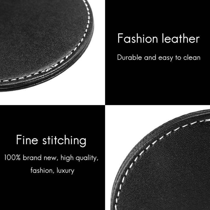 set-of-6-leather-drink-coasters-round-cup-mat-pad-for-home-and-kitchen-use-black