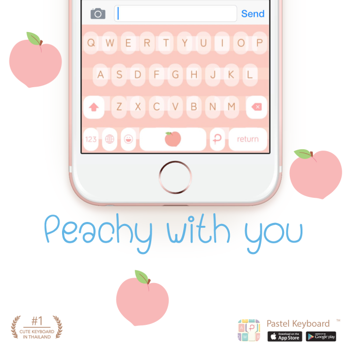 Peachy with you Keyboard Theme⎮(EVoucher) for Pastel Keyboard App