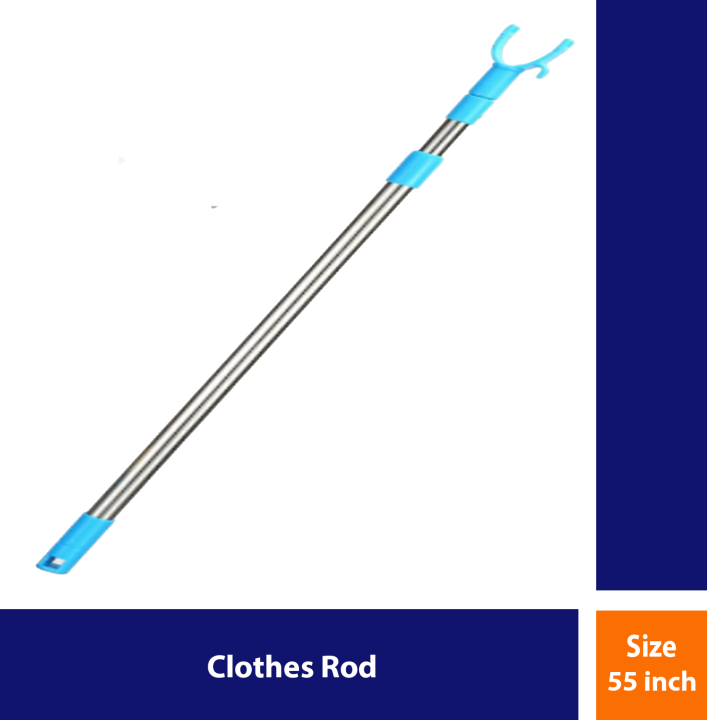 Reach Pole With Hook 55 Long Pole Closet Hook Extendable Reaching Tool  Stick For High Area Blue, Hanger Retriever Reach Pole