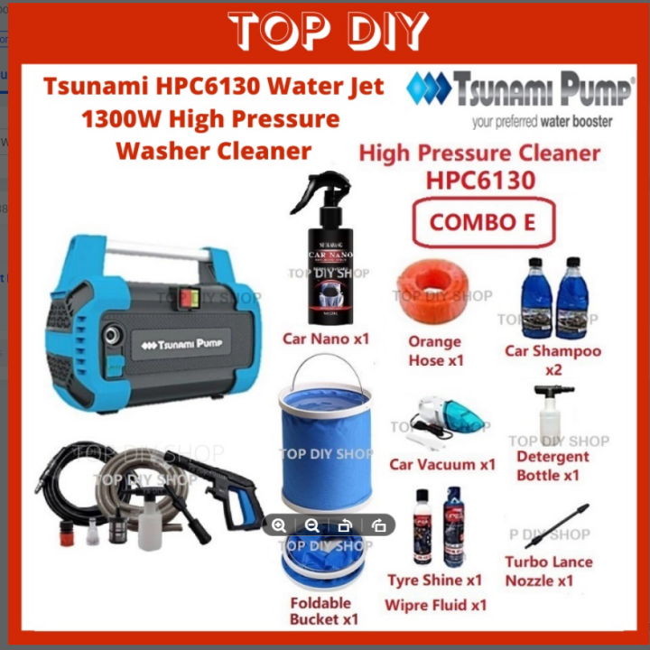 Tsunami Water Jet HPC6130 1300W Water Jet High Pressure Water Jet