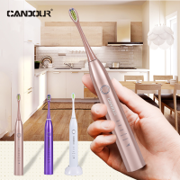 CANDOUR CD5168โซนิคแปรงสีฟันไฟฟ้าแบบชาร์จไฟได้พร้อมหัวแปรง16ชิ้นซื้อหนึ่งแถมหนึ่งแปรงสีฟันโซนิคฟรี15โหมด