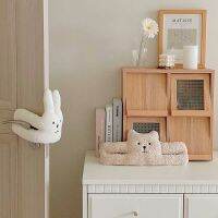 【LZ】owudwne Cartoon Thick Plush Rabbit Bear Door Stopper Guard Noise Shockproof Door Crash Pad Children Anti-pinch Hand Finger Protector