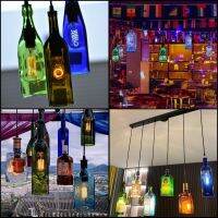 Mediterranean Retro Industrial Style Cafe Bar Restaurant Hot Pot Glass Single-Head Barbecue Red Wine Bottle Atmosphere Chandelier 【SEP】