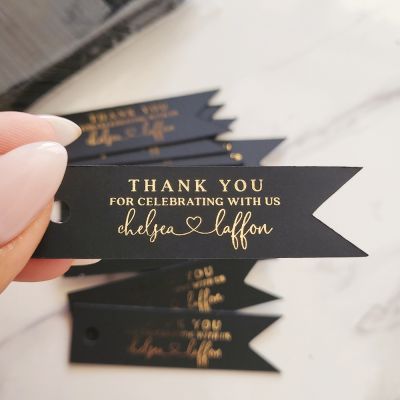 【hot】◊ 50pcs Custom Wedding Thank You Tags for Guests Personalized Favor Label Baby Shower Bridal