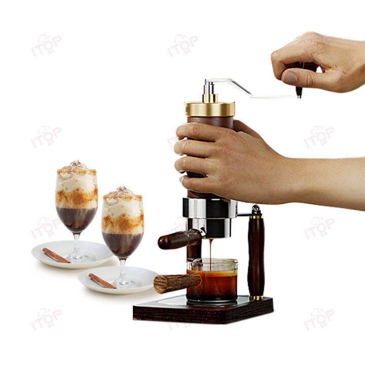ITOP Manual Spinning Espresso Maker Manual Pneumatic Air Pressure