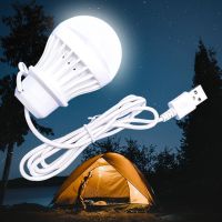【YF】✢☎♣  USB Bulb Camping Lamp Lantern Bank Charging 3/5W Book Reading Night 5V Birght Flashlight