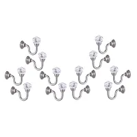 12Piece Crystal Glass Curtain Holdback Wall Tie Back Hook Hanger Retro Holder Drawer Handle Curtain Accessories Hanger