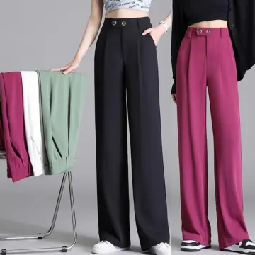 Plus Size S-3XL Long Suit Baggy Harem Pants for Women High Waist Formal  Office Casual Trendy Korean Style Black Khaki Stretchable Straight Cut  Loose Slacks Slocks Woman Ladies Trouser Free Shipping