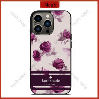 Kate Spade Floral Purple Phone Case for iPhone 14 Pro Max / iPhone 13 Pro Max / iPhone 12 Pro Max / Samsung Galaxy Note 20 / S23 Ultra Anti-fall Protective Case Cover 393