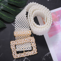 Pearl Belts for Women Wide Waist Seal Fashion Sweater Skirt Decorative Simple Female Bead Chain Girls Jewelry Accessories