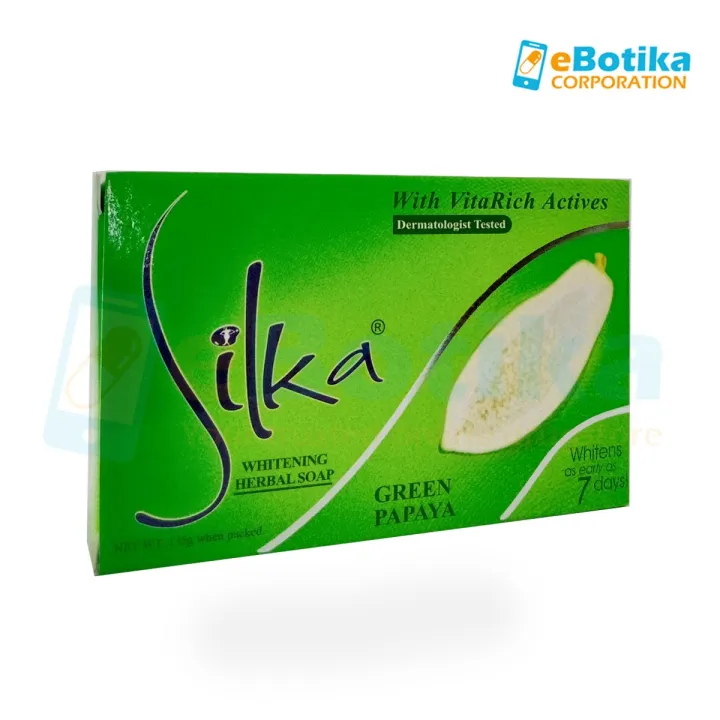 Silka Whitening Herbal Soap Green Papaya 135g | Lazada PH