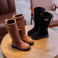 【hot sale】 ¤℗▧ C19 Girls Boots Middle Boots Autumn New High Boots Princess Boots Non-Slip Children Martin Long Boots