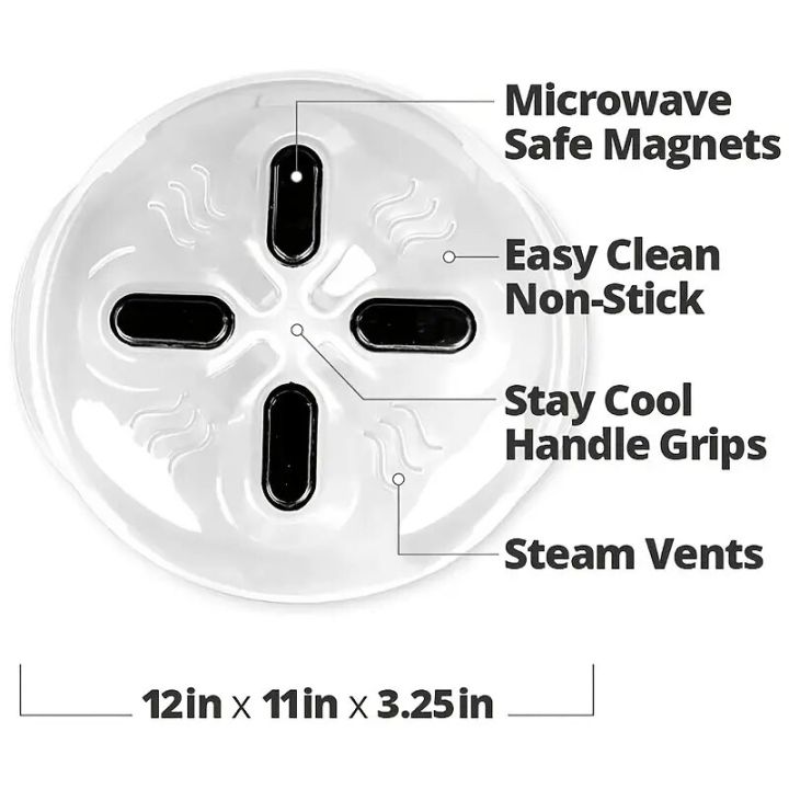 holiday-discounts-1pc-magnetic-microwave-cover-for-food-microwave-splatter-cover-11-12-clear-microwave-plate-cover-dish-covers-for-microwave-oven