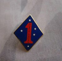 wangtom01 US USMC 1ST DIVISION GUADALCANAL COMBAT TEAM IDENTIFICATION BADGE PIN MILITARY