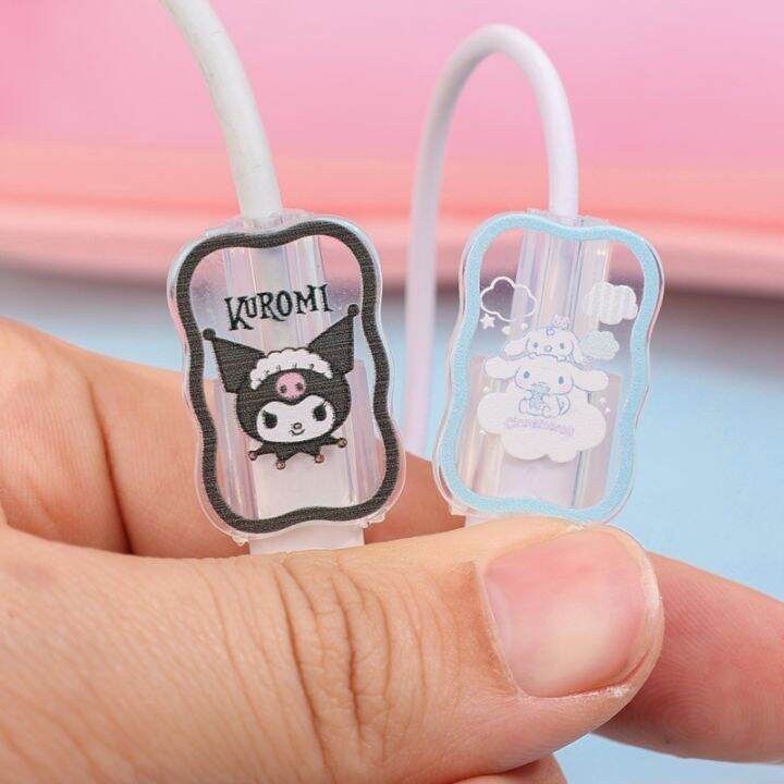 น่ารัก-usb-สายเคเบิลข้อมูล-หัวคงที่-คลิปป้องกัน-ใส-สายชาร์จ-ป้องกันการแตกหัก-เคสป้องกัน-การ์ตูน-รูปคลื่น-ที่ใส่สายเคเบิลข้อมูล-อุปก