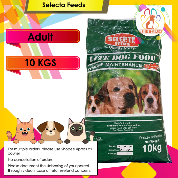 Selecta Feeds Extruded Maintenance Dog Food 10KG | Lazada PH