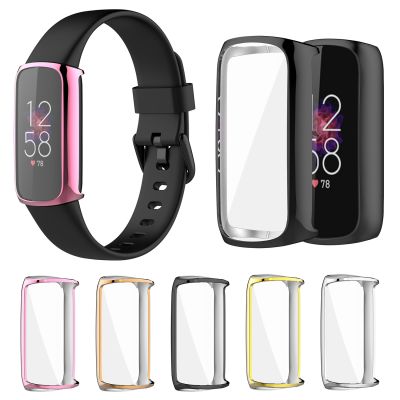 Plating TPU Protective Case For Fitbit Luxe Watch Case Cover Full Screen Protector Shell Bumper