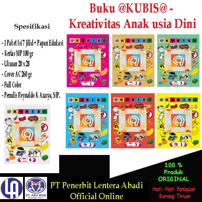 Buku KUBIS - Kreativitas Anak Usia Dini - 7 Buku + 1 Papan Edukatif ...