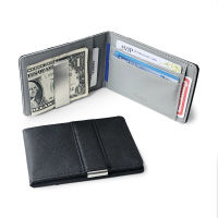 Korean cross pattern short mens dollar clip stainless steel wallet mens credit card certificate bag mens bag ILHS